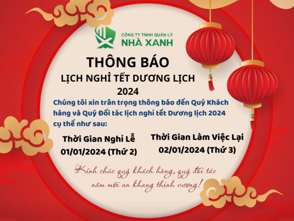 Thông báo lịch nghỉ lễ vào dịp Tết Dương lịch 2024 Thông báo lịch nghỉ lễ vào dịp Tết Dương lịch 2024